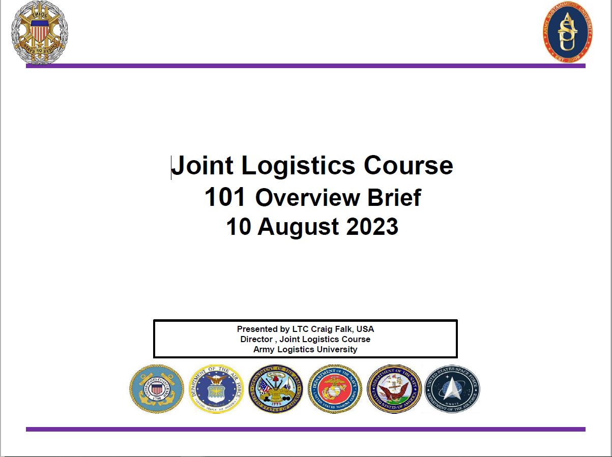 Center for Joint and Strategic Logistics > Resources > JS J4 Joint